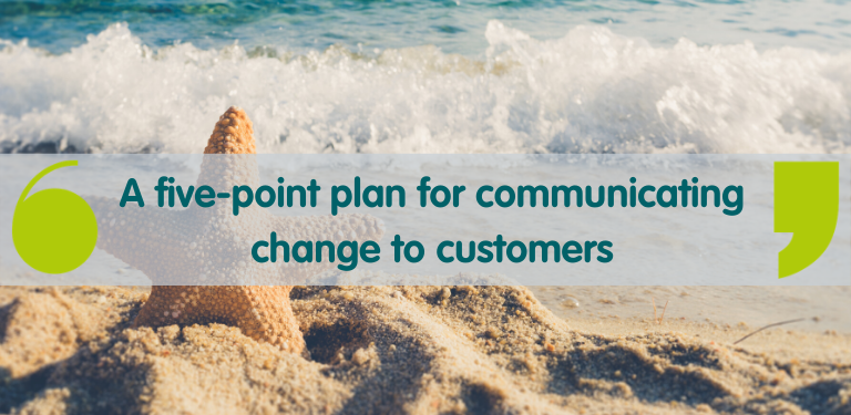 Image of a starfish to represent a five-point plan for communicating change to your customers