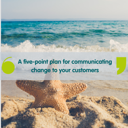 Image of a starfish to represent a five-point plan for communicating change to your customers